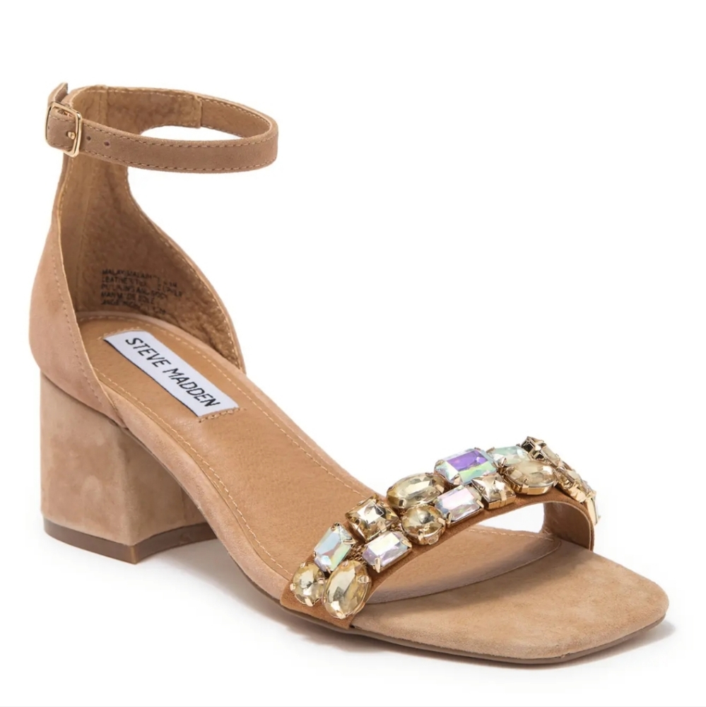 NWT Steve Madden Malay Tan Suede Sandals 10M